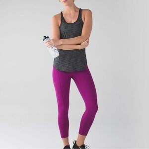Lululemon All the right places ll crop sz 6 royal plum